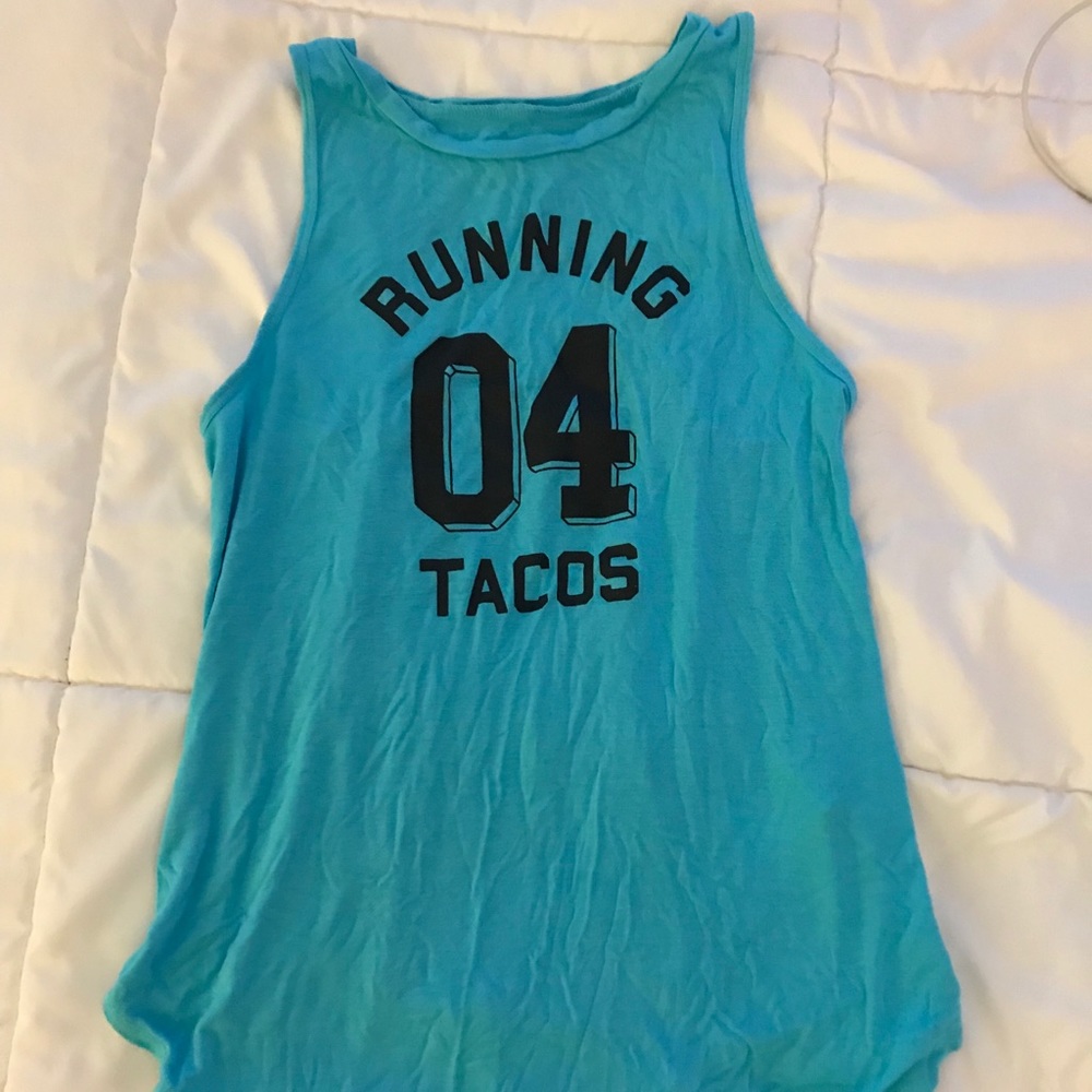 blue Hollister workout tank top